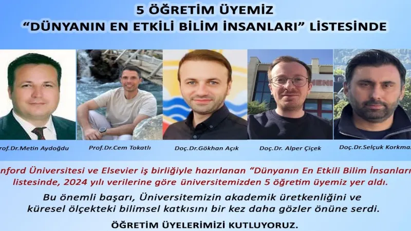 5 Akademisyen “Dünyanın En Etkili Bilim İnsanları” arasında