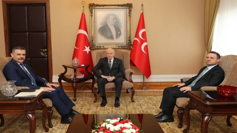 İki bakandan MHP lideri Bahçeli’ye ziyaret