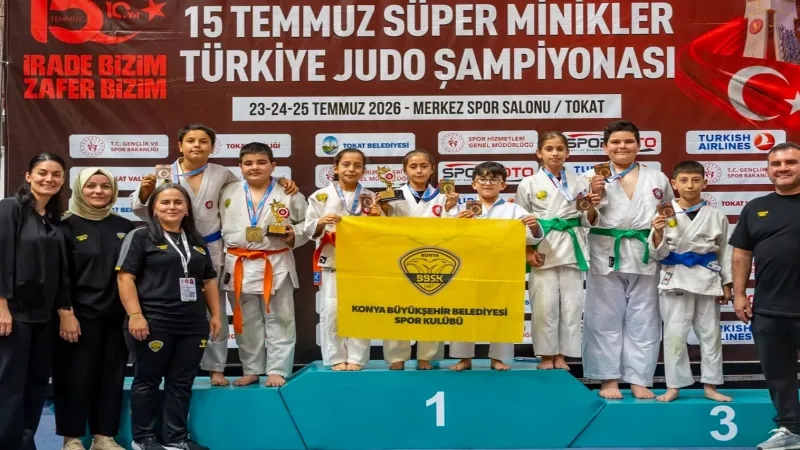 Minik judoculardan 8 madalya